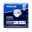 Attends Overnight Underwear with Extended Wear Protection, X-Large (12/BG)