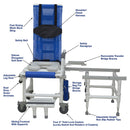 MJM International Bath Bench 100 Series Drop Arms Plastic Frame With Backrest 23 Inch Seat Width 300 lbs. Weight Capacity 
