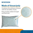 McKesson Pillowcase, Disposable, Standard, Blue, Tissue/Poly, 30 x 21 Inch (Case of 100)