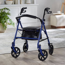 McKesson Folding Steel Four-Wheel Rollator, Blue (Each)