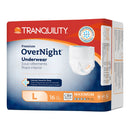 Principle Business Enterprises Tranquility Premium OverNight Disposable Absorbent Underwear, Large (64/CS) 