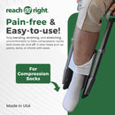 Easy To Use Products LLC Reach Right Compression Sock Aid Device, Long Shoe Horn, Dressing Hook (8/CS)