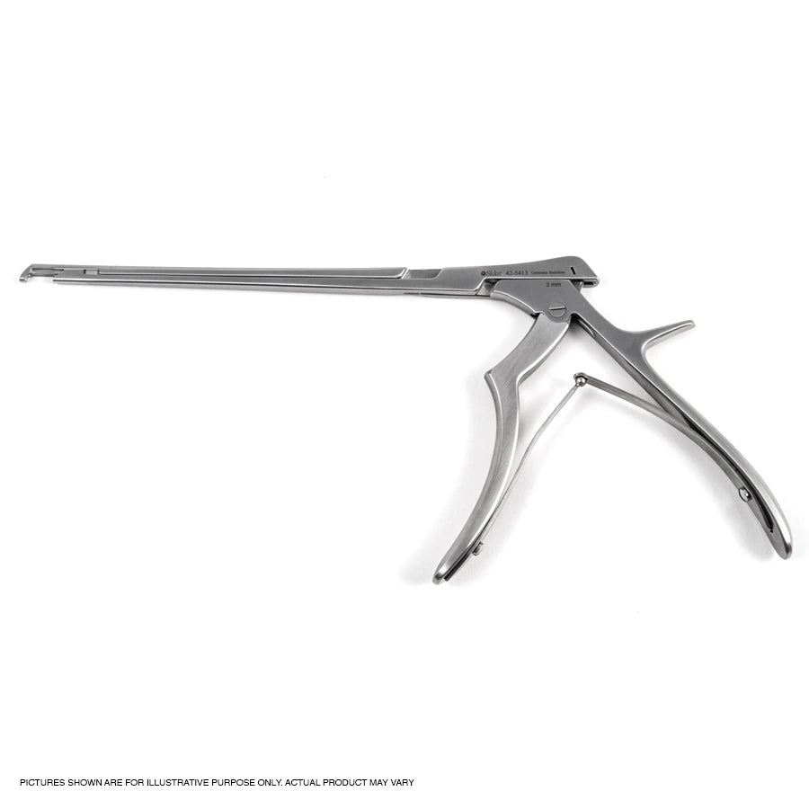 Sklar Kerrison Rongeur - 9", Detachable Shaft, Curved Up, Upwards Cutting (40°), 3mm Tip, Titanium Nitride Coated - 42-8023