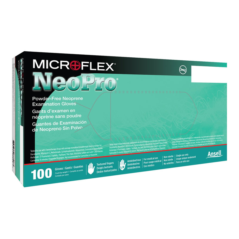 Microflex Medical NeoPro Polychloroprene Exam Glove, Large, Green (10/CS) 