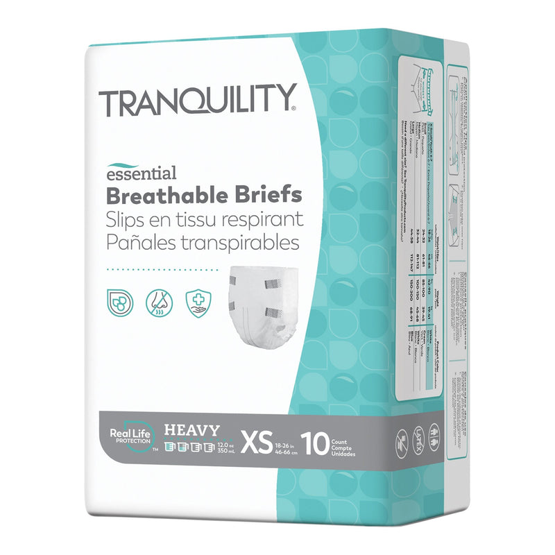 Tranquility Essential Heavy Incontinence Brief, Extra Small (Case of 100) 