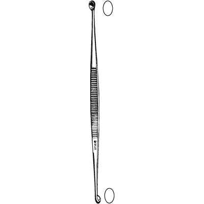 Sklar Williger Bone Curette - 5-1/2", Double-Ended, Oval/Oval, #1/#2 (3mm/4mm) - 40-7286