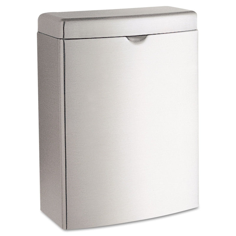 Essendant Co/United Stationers Feminine Hygiene Waste Receptacle Contura 4 Quart / 1 gal. Silver Stainless Steel Rectangular 