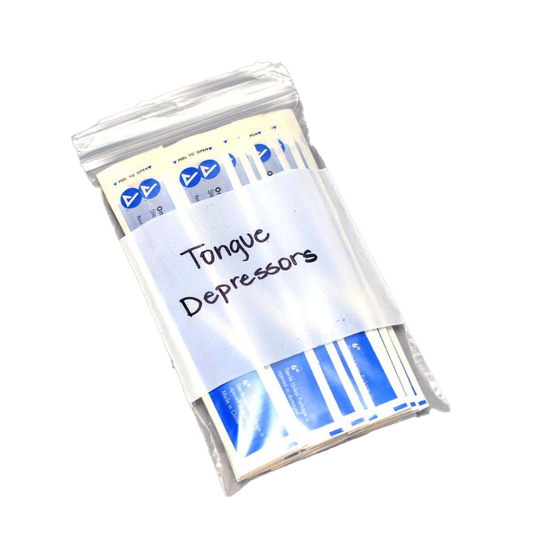 Reclosable Bag LK Clear Line 8 X 10 Inch LDPE Clear / White Block Zipper Closure (Case of 1000)