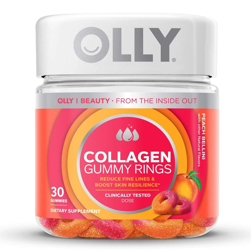 Olly Collagen Gummy Rings Peach Bellini (Bottle of 30)
