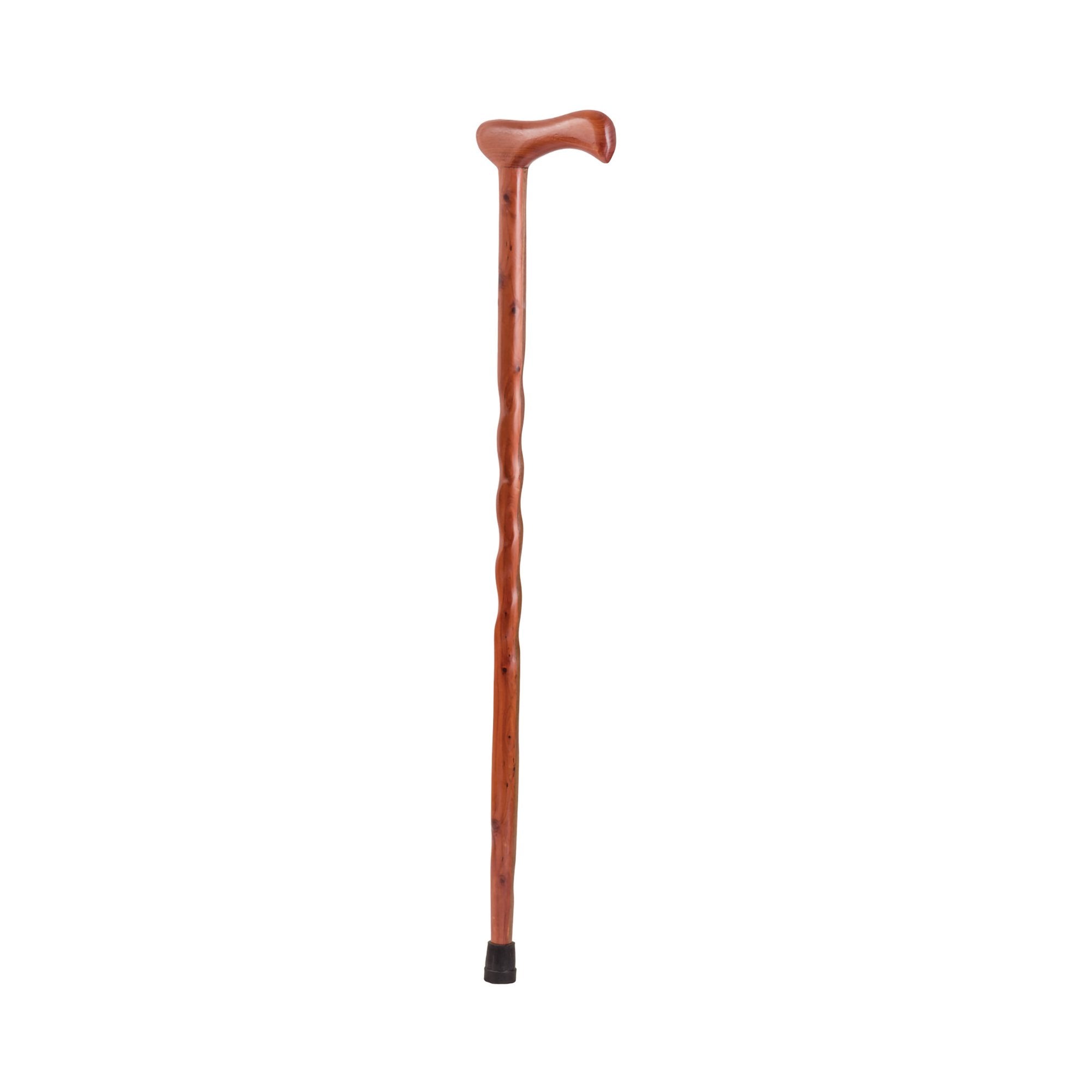 Mabis Healthcare Brazos Twisted Red Cedar Cane with T-Handle, 37-Inch Height 
