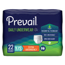 Prevail Daily Underwear Extra Absorbent Underwear, Small (Youth) (Case of 88)