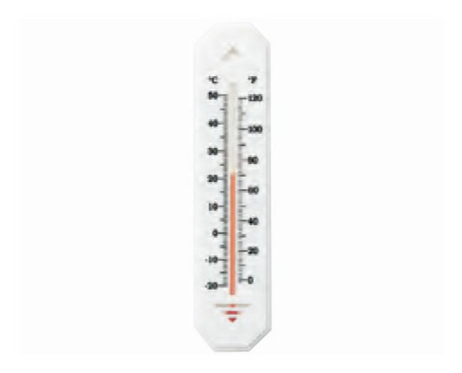 Fisher Anatomical Wall / Room Thermometer Durac Fahrenheit / Celsius 0° to 120°F (-20° to +50°C) Ambient Sensor Wall Mount Does Not Require Power