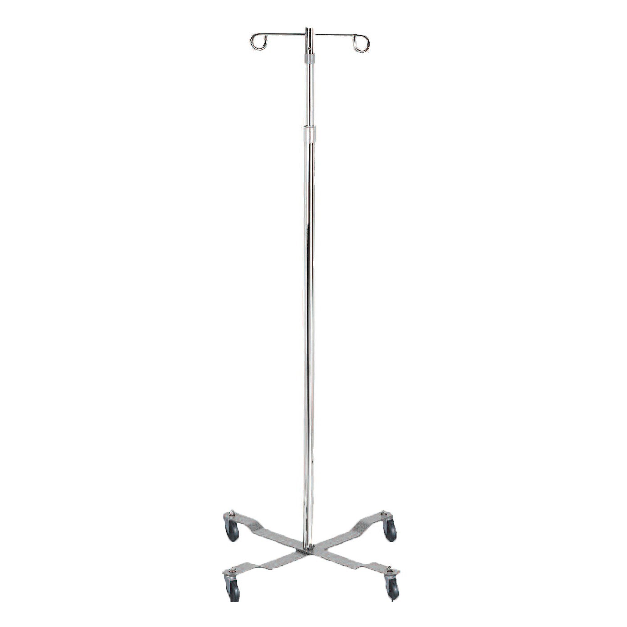 McKesson IV Pole, Four Legs with Casters, Two Hooks (Each)