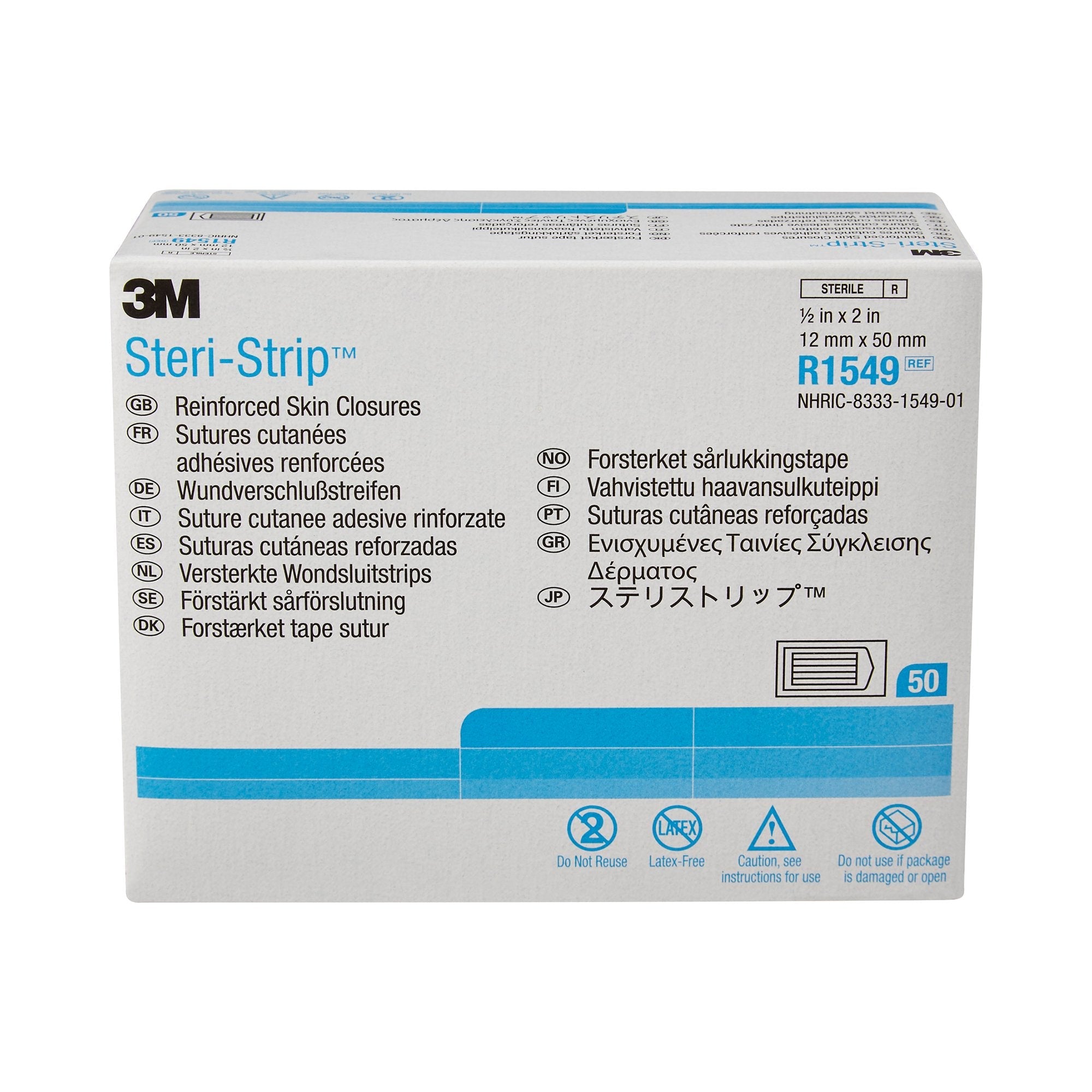 Solventum Corporation 3M Steri-Strip Skin Closure Strip, 1/2 X 2 Inch (200/CS) 