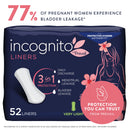 Incognito by Prevail Panty Liners, Very Light (Case of 156)