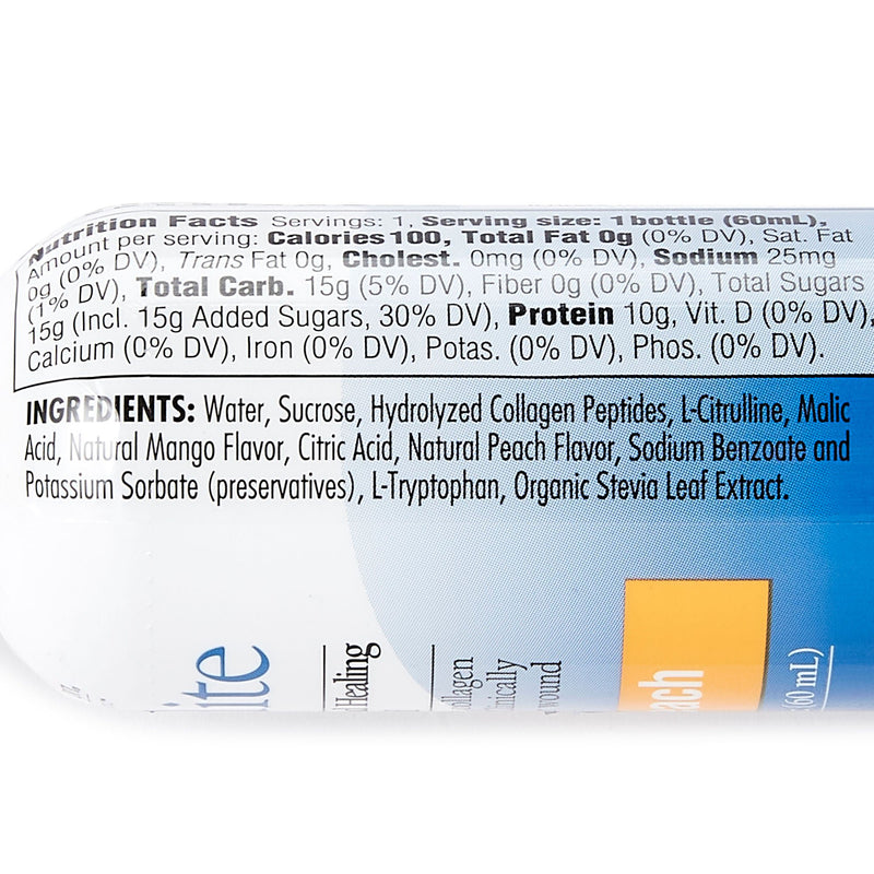 Expedite Mango-Peach Concentrated Collagen Dipeptides Medical Food, 2-oz.