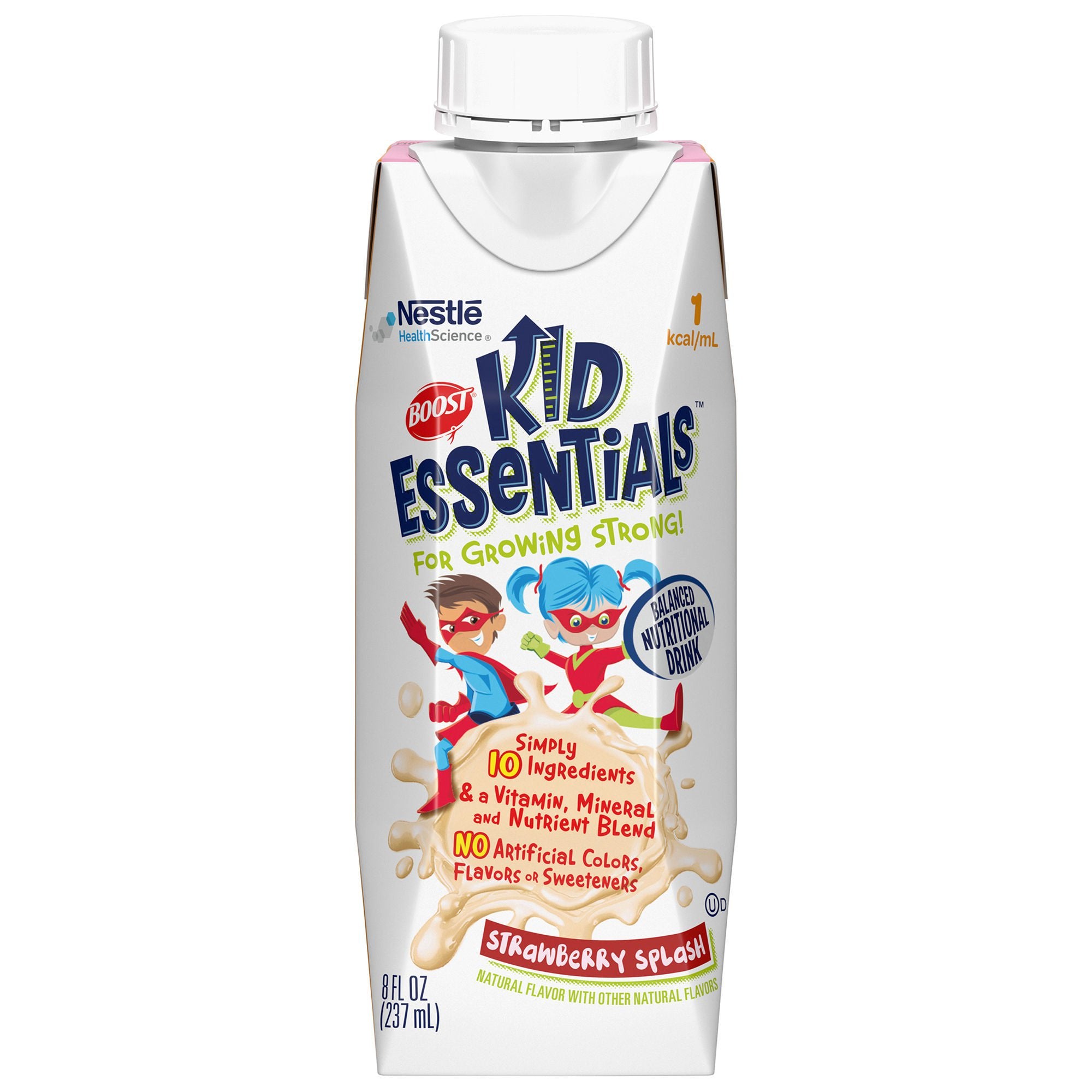 Boost Kid Essentials Balanced Nutritional Drink, Strawberry, 8-ounce Carton (Case of 24)