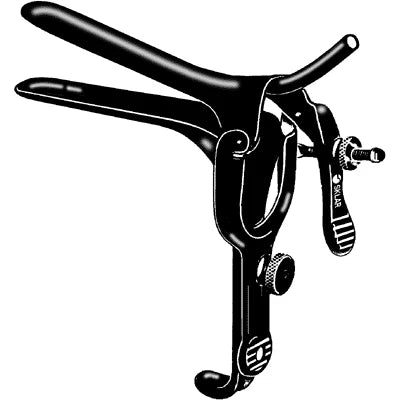 Sklar Black Laser Pederson Vaginal Speculum - Medium, with Permanent Tube - 90-9042