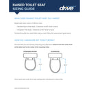 drive Raised Toilet Seat, 13½ x 17½ x 3½ Inch (Each)