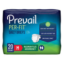 Prevail Per-Fit Adult Briefs Maximum Plus Absorbency, Medium (Case of 80)