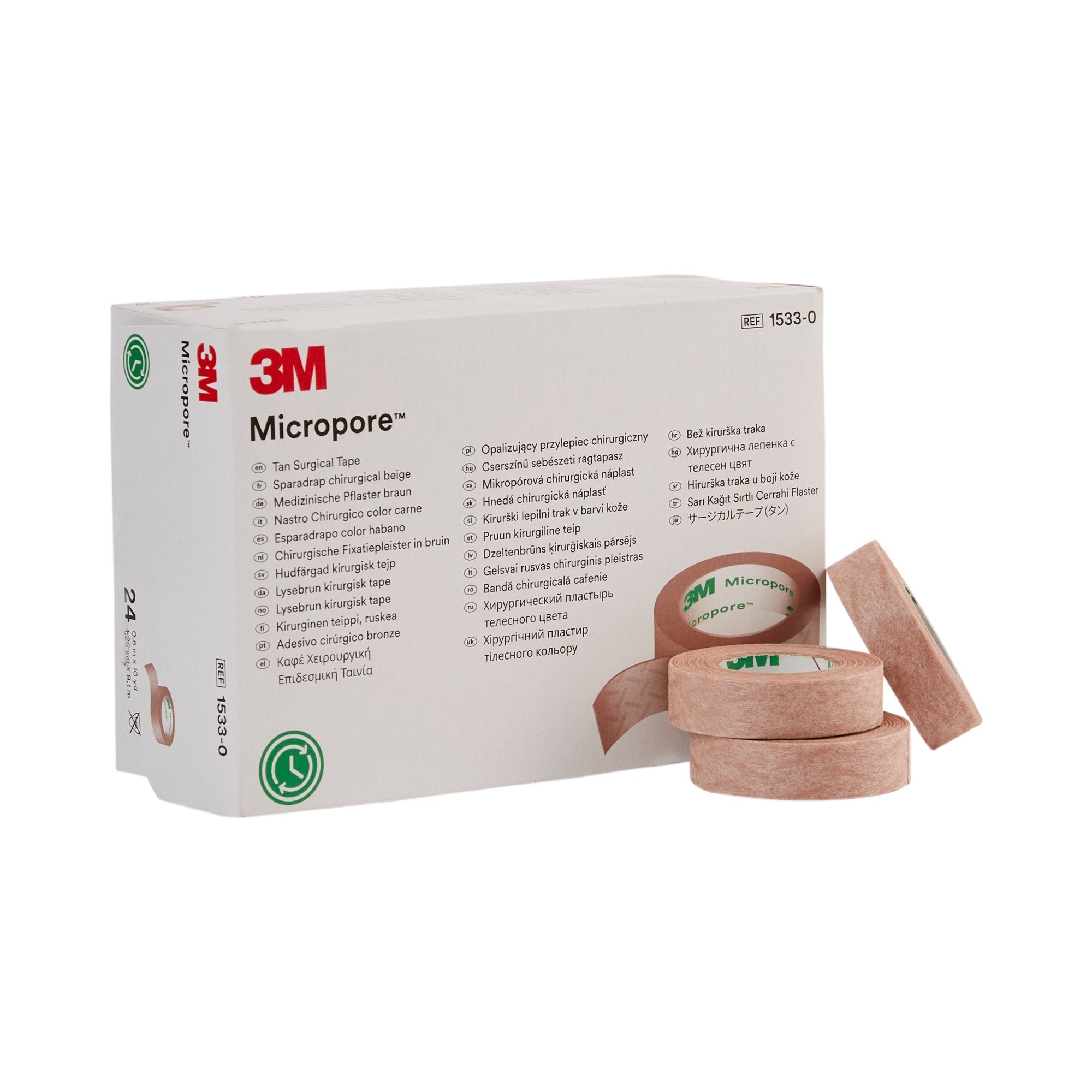 Solventum Corporation 3M Micropore Paper Medical Tape, 1/2 Inch x 10 Yard, Tan (240/CS) 