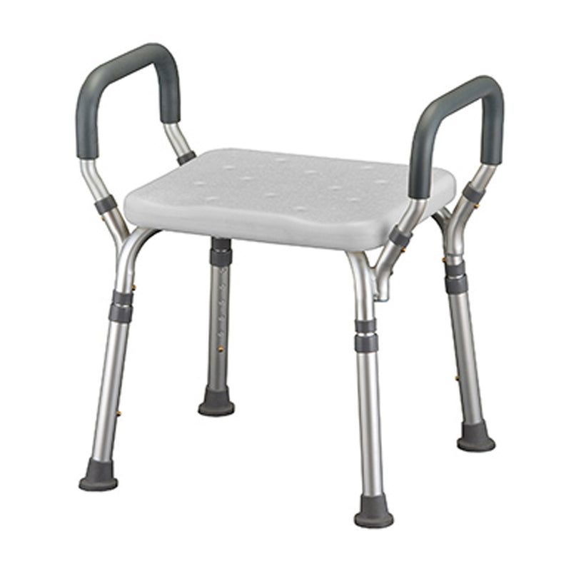 Bath Bench Nova Removable Arms Aluminum Frame Without Backrest 15-3/4 Inch Seat Width 300 lbs. Weight Capacity (Case of 2)