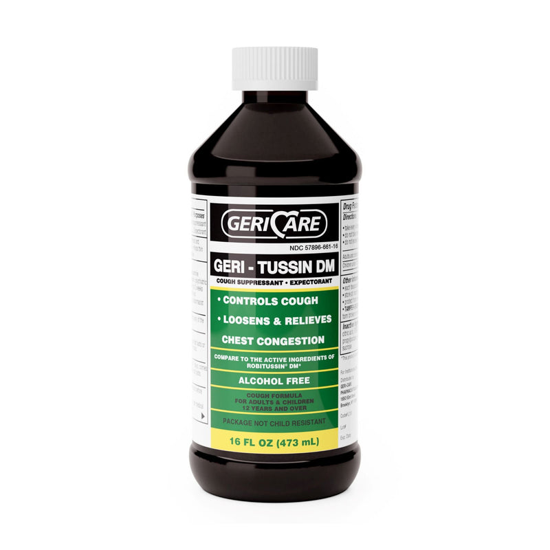 Geri-Care Guaifenesin / Dextromethorphan Cold and Cough Relief, 16-ounce Bottle (Case of 12)