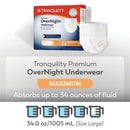 Principle Business Enterprises Tranquility Premium OverNight Disposable Absorbent Underwear, Small (80/CS) 
