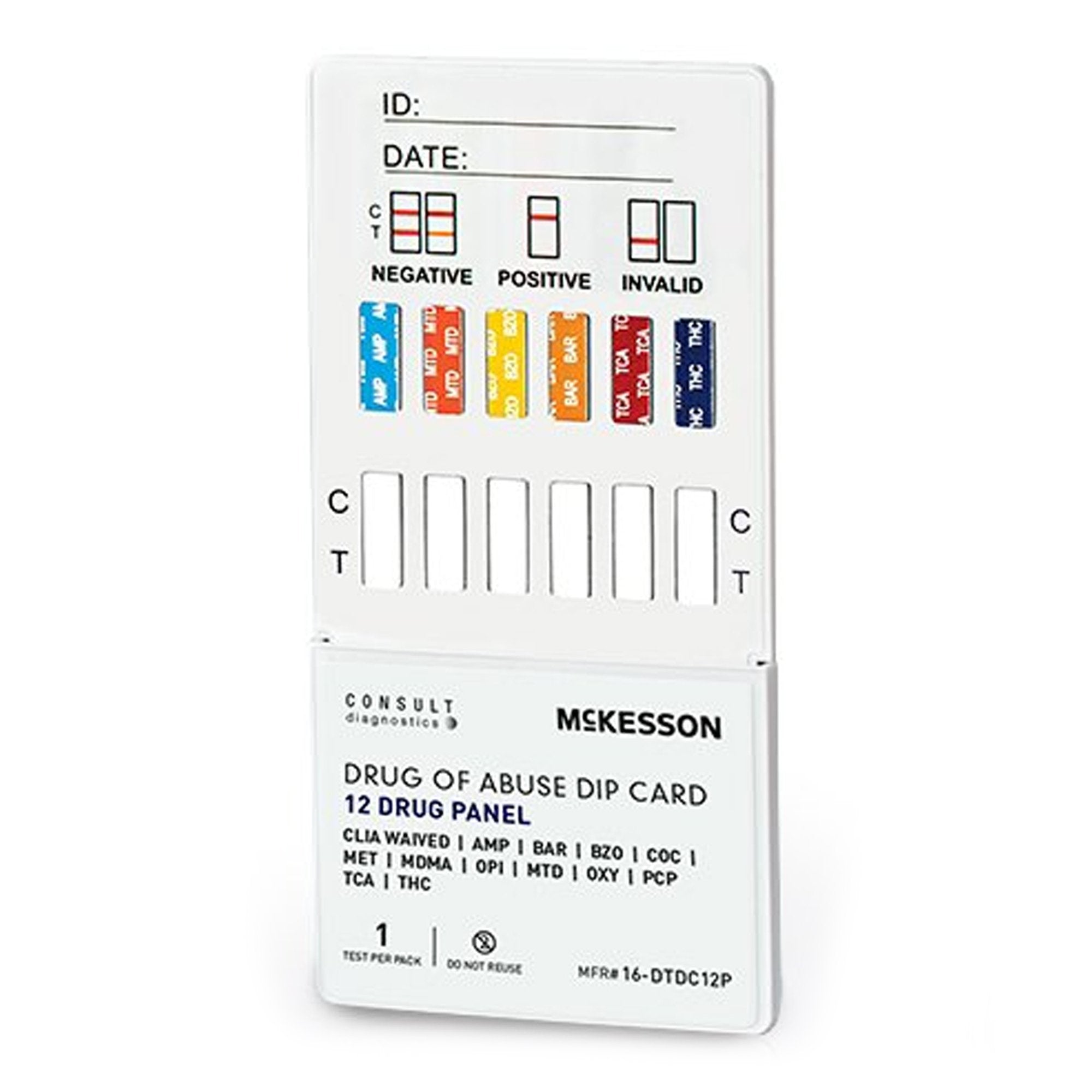 McKesson Brand McKesson Consult 12-Drug Panel with Adulterants Drugs of Abuse Test Kit (500/CS)