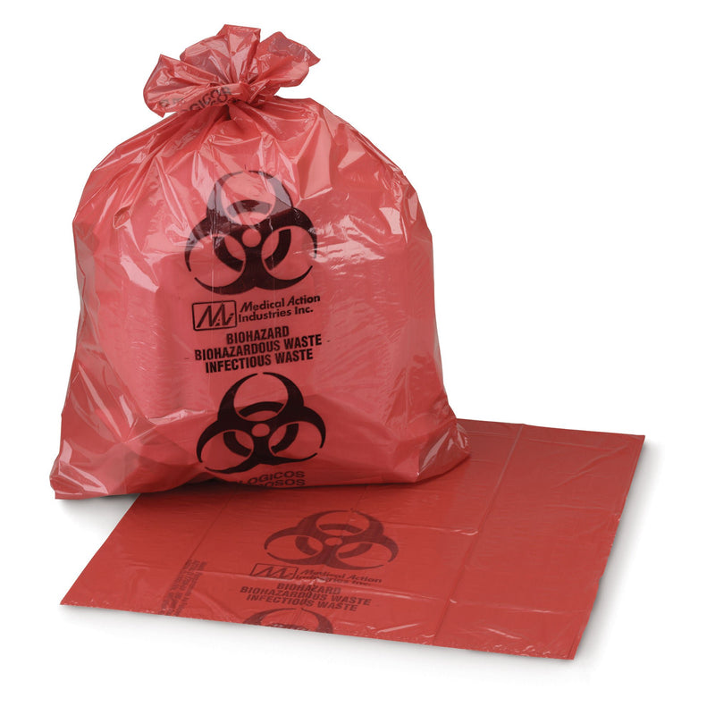 McKesson Biohazard Waste Bag, 40 – 45 gallon Capacity, 40 x 46 Inch (Case of 150)