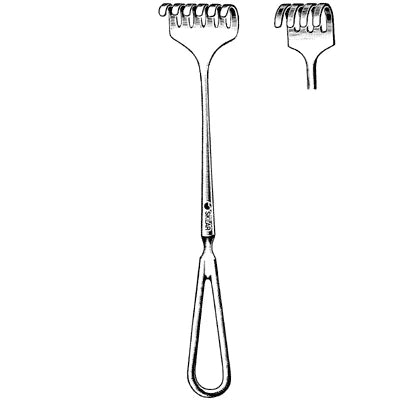 Sklar Volkman Retractor - 4-1/2", Blunt, 4 Prongs - 60-4254