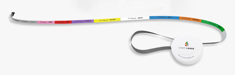 Retractable Pediatric Measuring Tape Certa Dose Pediatric Emergency (Each)