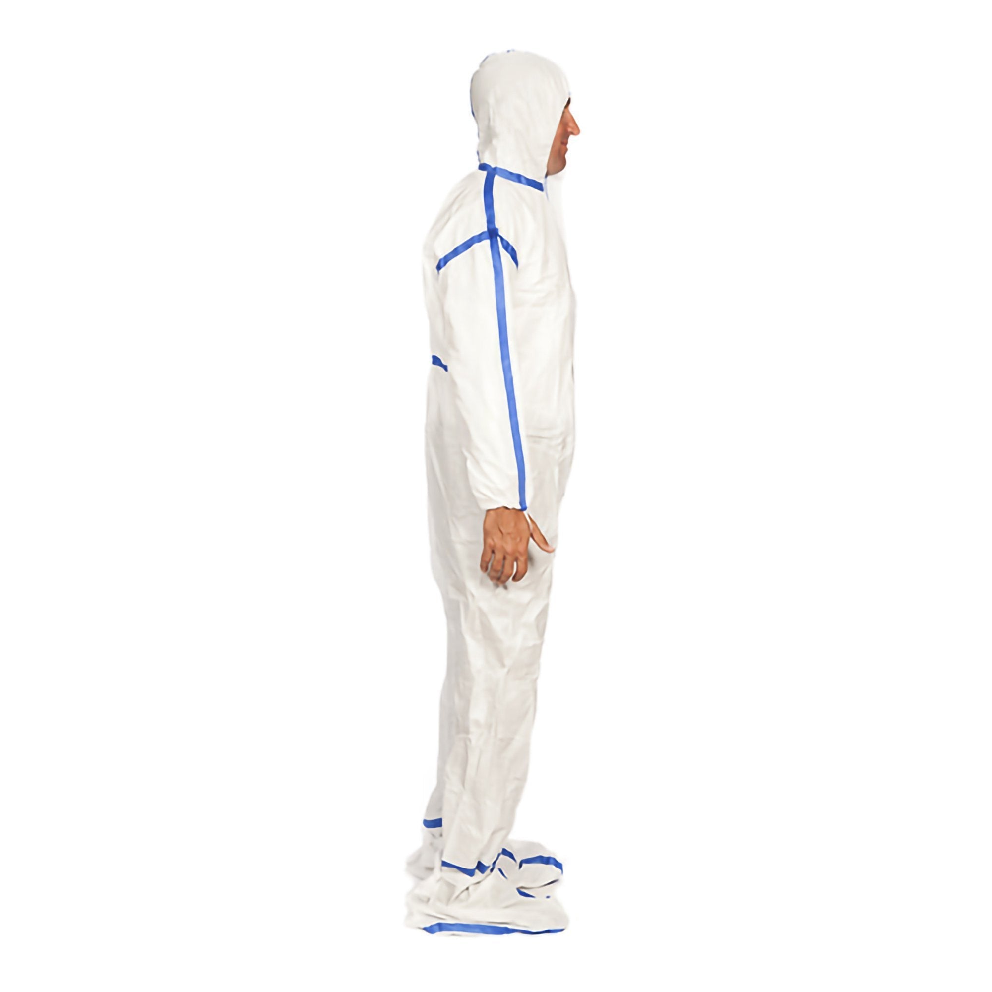 TrueCare Biomedix Cleanroom Coverall with Hood and Boot Covers X-Large White Disposable Sterile (20/CT) 
