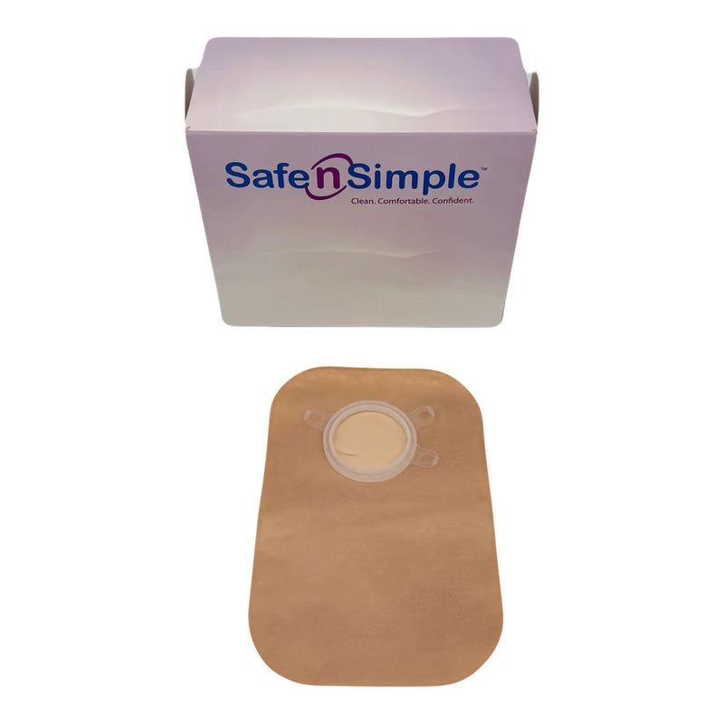 Ostomy Pouch Safe n Simple Two-Piece System 8 Inch Length Without Barrier Closed End (240/CS) 