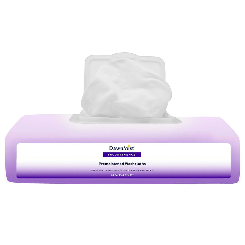 DawnMist Fresh Scent Pre-Moistened Wash Cloths, Soft Pack (Case of 512) 