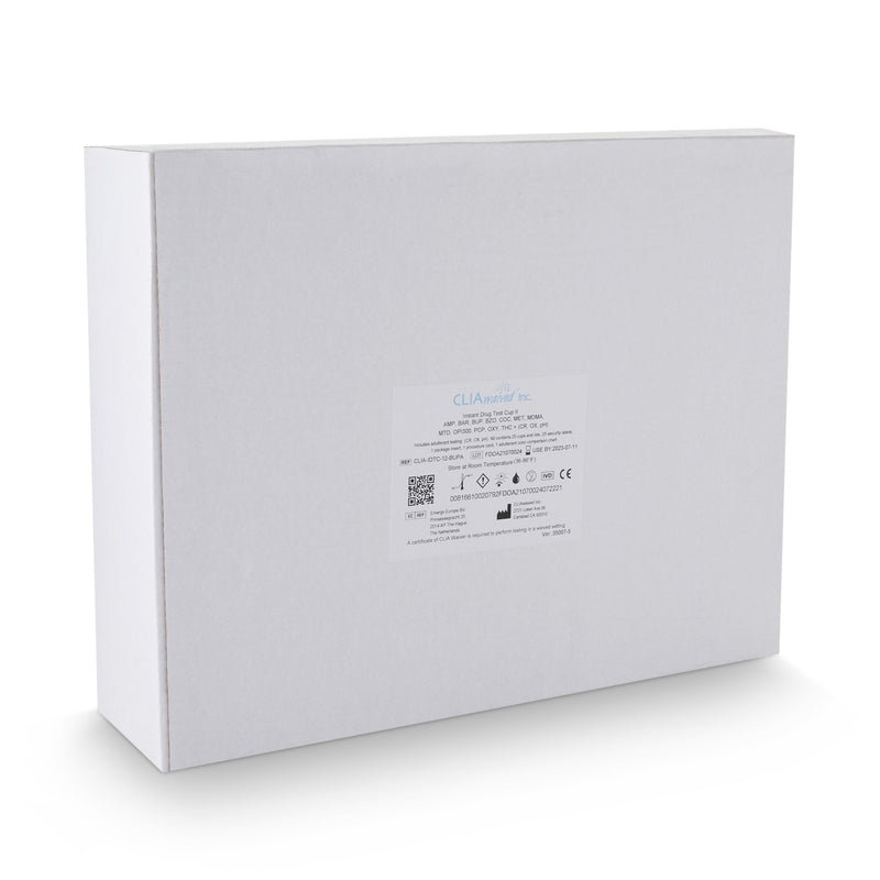 CLIAWAIVED INC CLIAwaived 12-Drug Panel with Adulterants Drugs of Abuse Test (25/BX) 
