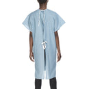Lew Jan Textile Reusable Patient Exam Gown, One Size Fits Most, Blue (12/DZ) 