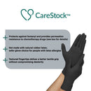 CareStock Nitrile Exam Glove, Medium, Black (Case of 2500)