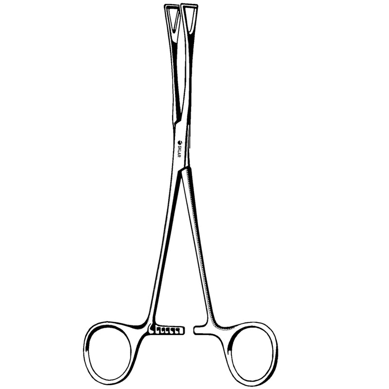 Sklar Duval Lung Forceps 8", Straight, Triangular, Serrated - 36-2578