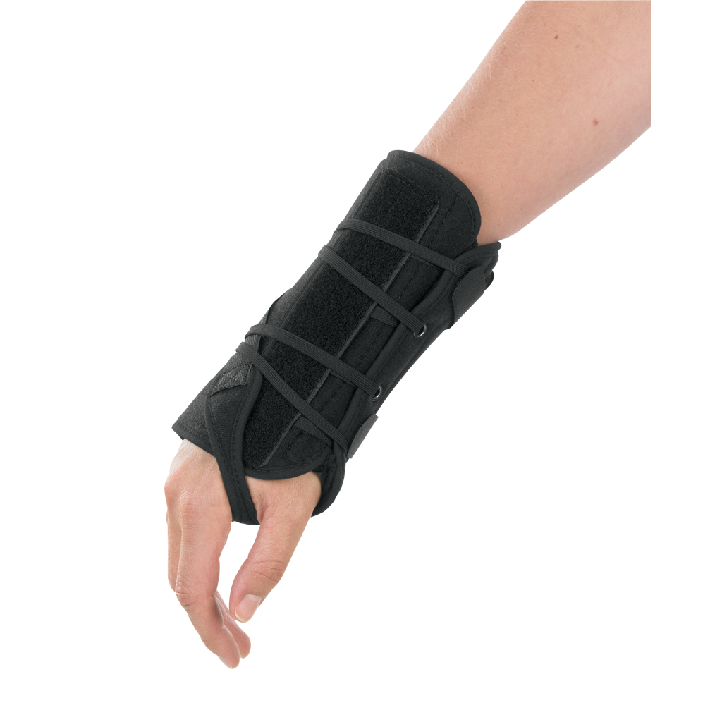 Breg Wrist Brace Apollo Universal Aluminum / Foam Right Hand Black One Size Fits Most 