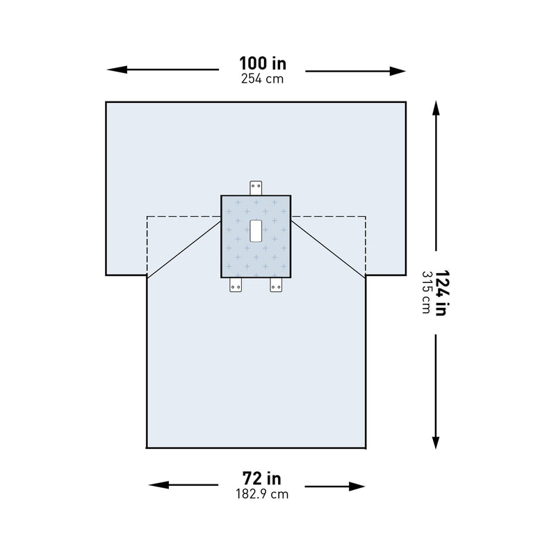 McKesson Sterile Pediatric Laparotomy Drape, 100 x 72 x 124 Inch (Case of 10)