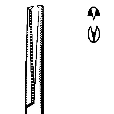 Sklar Leriche Forceps Curved - 6" - 17-1278