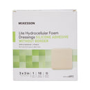 McKesson Brand McKesson Lite Hydrocellular Foam Dressing w/ Silicone Adhesive w/o Border, 3 x 3 (200/CS) 