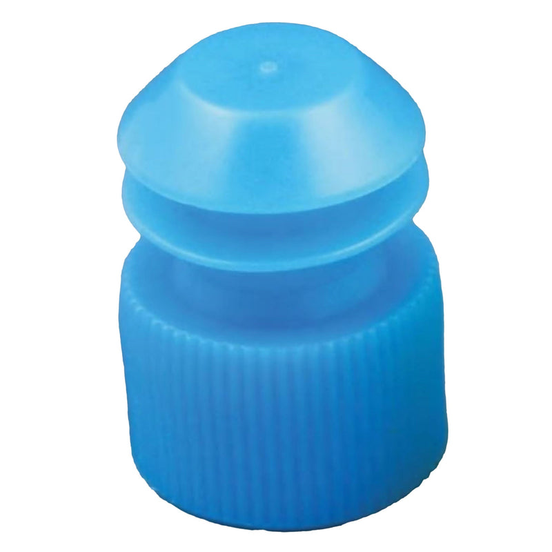 McKesson Flanged Plug Cap, Blue, Polyethylene, for use with 16mm Tubes (Case of 10000)