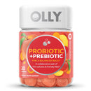 Olly's Probiotic + Prebiotic for a Balanced Belly, Peach-Flavor Gummies (Bottle of 30)