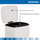 McKesson White Square Step-On Trash Can, 5 gallon (Case)