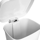 McKesson Waste Can with Step-On Pedal, Plastic, White, 14.37 x 15.16 x 18.9 Inch (Case)