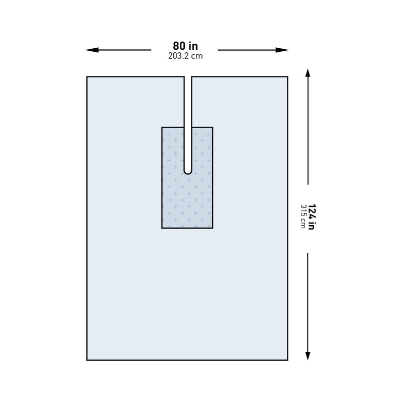 McKesson Sterile U-Drape with Split, 80 x 124 Inch (Case of 20)