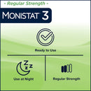 Prestige Medical Monistat 3-Day Treatment Vaginal Antifungal Prefilled Cream Applicators (3/BX) 