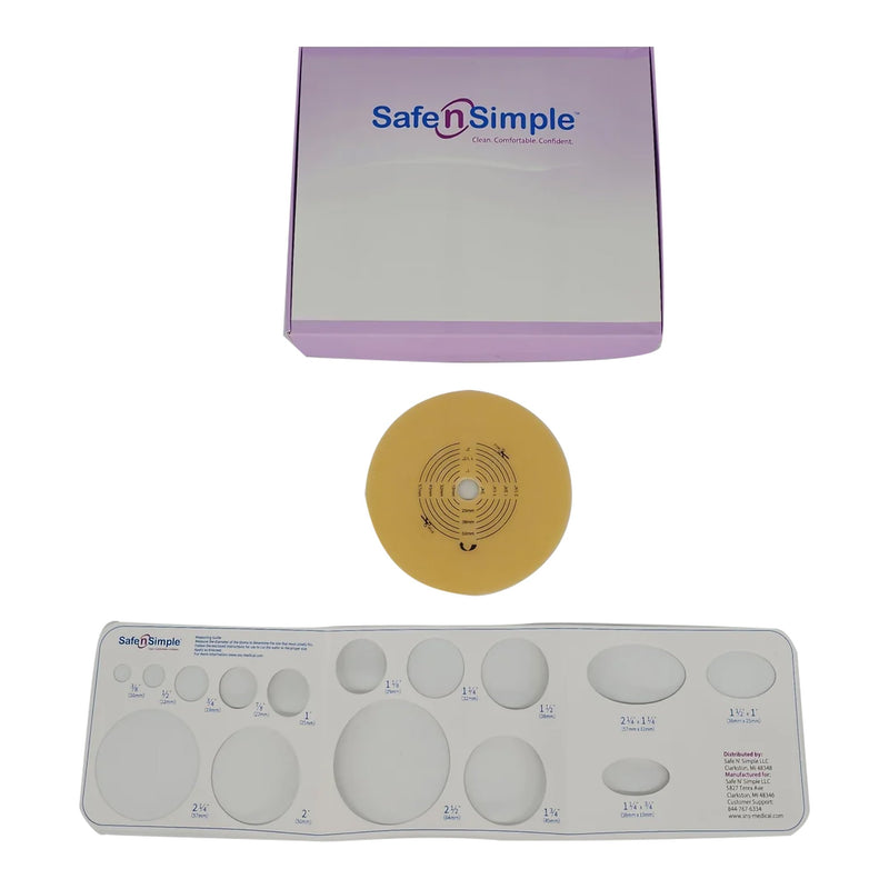 Ostomy Barrier Trim to Fit, Extended Wear Without Tape 70 mm Flange 2 Piece System Hydrocolloid Up to 2-3/4 Inch Opening 5 X 5 Inch (Case of 40)